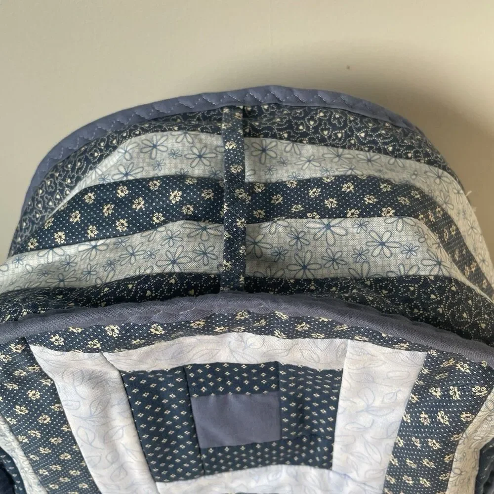 Handmade Quilted Toaster Cover for 2 Slot Toaster Cottagecore Cotton Blue